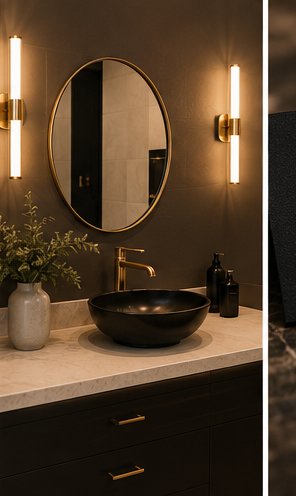A refined guest restroom