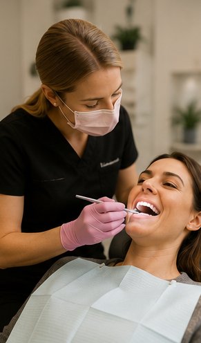 A Northgate Dental clinician with a smiling patient