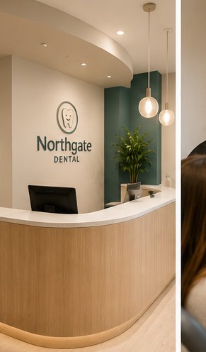 The Northgate Dental reception and waiting area